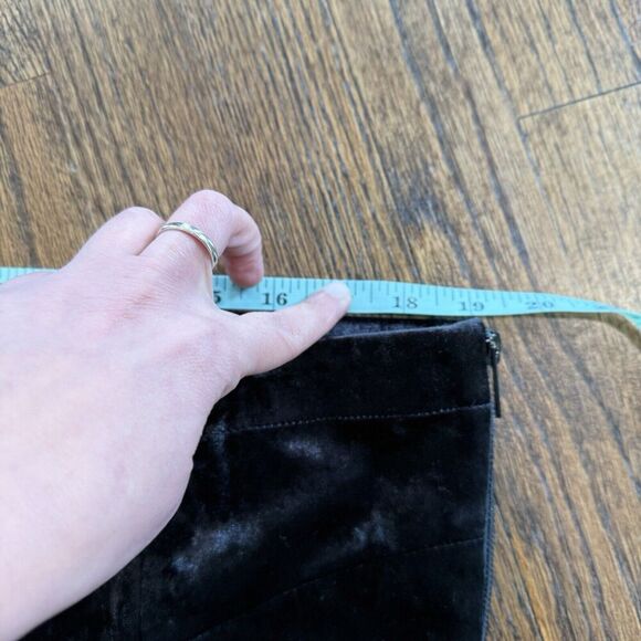 Good American Black Velour Pants Disco Boss Skinny Womens 2XL 6 Velvet 1615 NWOT - Picture 6 of 11